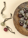 Twisted Holiday Baubles - Burgundy/Clear/Dark Green