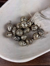 Embossed Mercury Glass Ornaments - Antique Silver