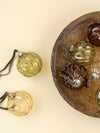 Twisted Holiday Baubles - Olive/Pale Gold/Brown