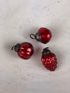 Embossed Mercury Glass Ornaments - Red