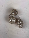 Embossed Mercury Glass Ornaments - Antique Silver