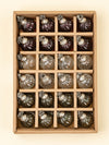 Twisted Holiday Baubles - Burgundy/Clear/Dark Green