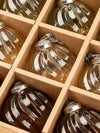 Twisted Holiday Baubles - Olive/Pale Gold/Brown