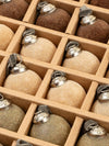Velvet Holiday Baubles - Olive/Gold/Brown