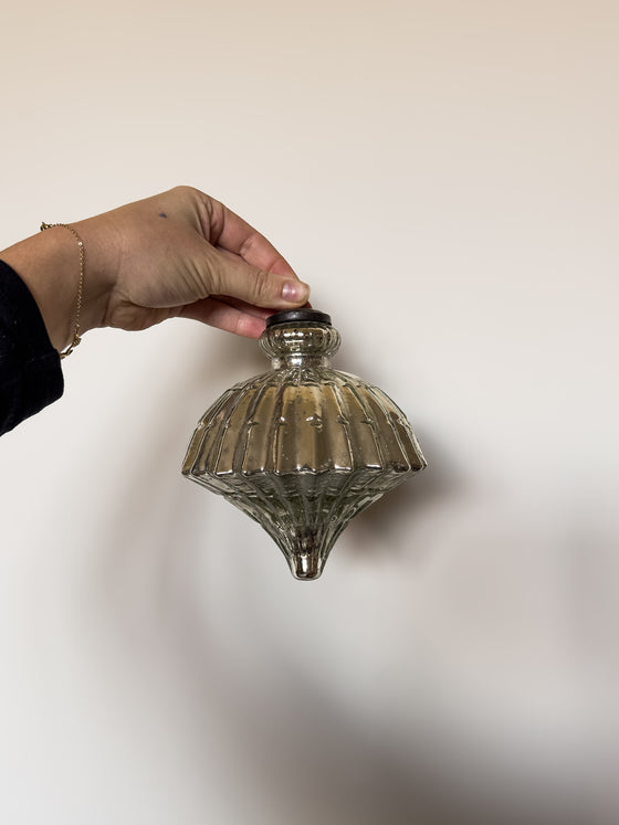 Giant Glass Onion Ornament - Silver