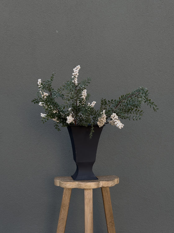 32" White & Green Berry Branch