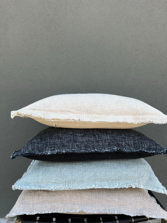 Selena Linen Pillow - Duck Egg