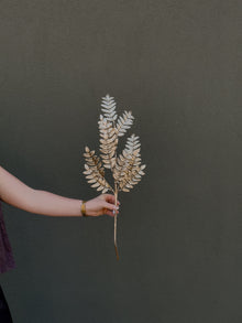  16" Gold Fern Leaf Spray