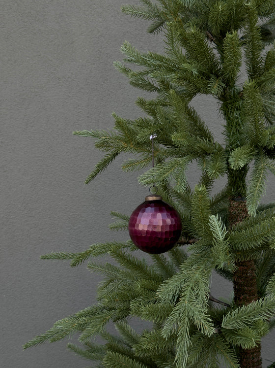 Hammered Red Glass Ornament