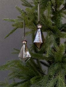  Diamond Droplet Ornament - Silver