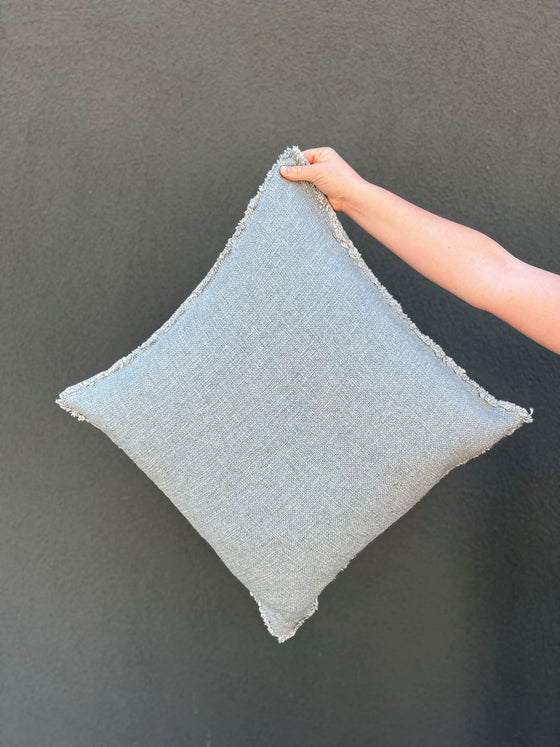 Selena Linen Pillow - Duck Egg