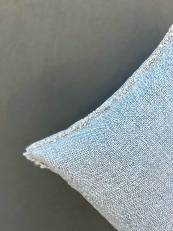 Selena Linen Pillow - Duck Egg