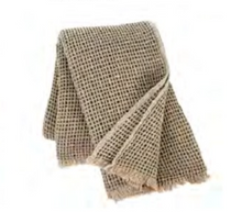  Waffle Throw - Dusty Beige
