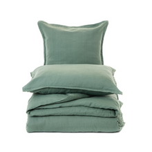  100% Organic Cotton Duvet Cover Set - Sage Green