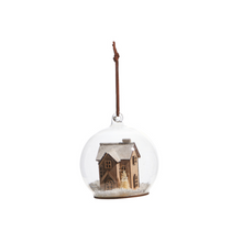  4" House Globe Ornament