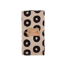  Set of 4 Black Circle Napkins