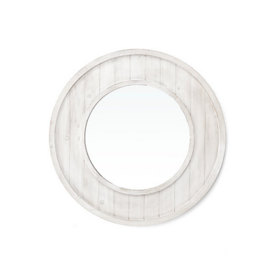 White Slat Mirror