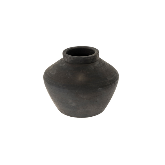 Balkan Black Terracotta Pot