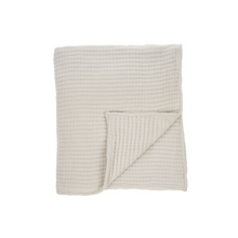  Kantha-Stitch Bed Blanket - White