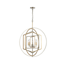  Geosphere 5-Light Chandelier - Gold and Polished Nickel