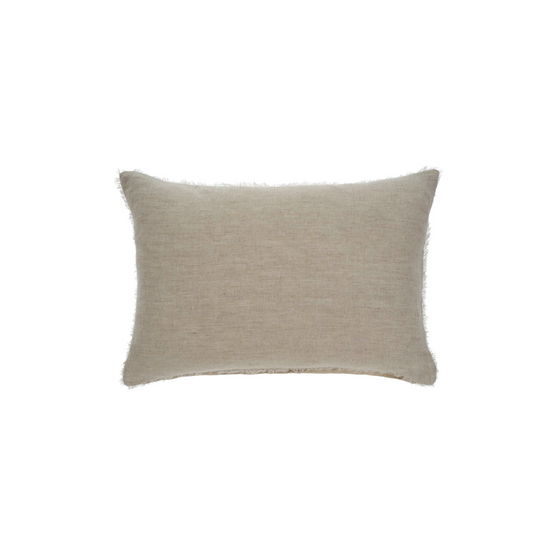 Lina Lumbar Linen Pillow - Chambray