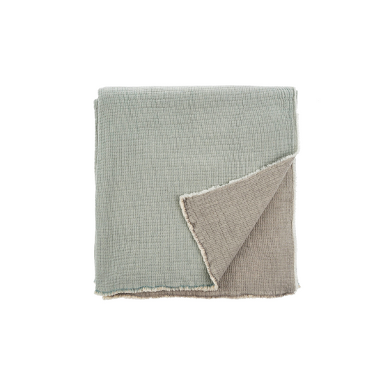 Madeira Double Sided Bed Blanket - Sky Grey