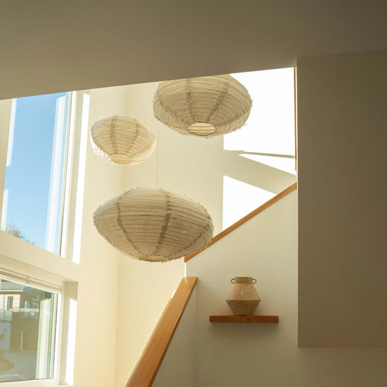 Lina Linen Large Pendant - Ivory