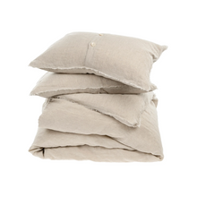  Lina Linen Queen Duvet Cover Set - Chambray