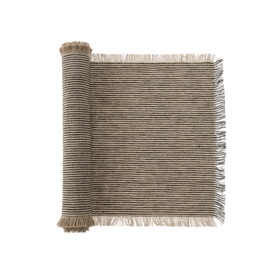 Pinstripe Linen Table Runner