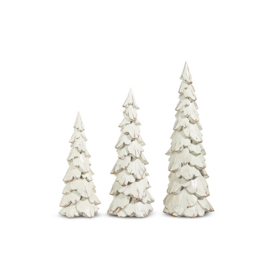 Glittered Distressed Trees