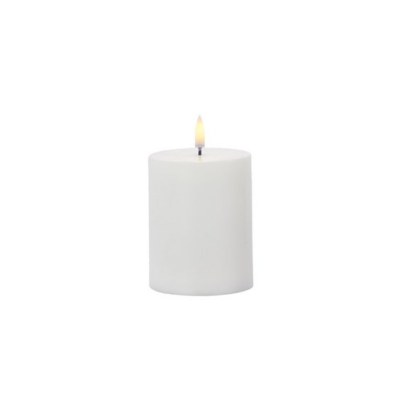 White Pillar Battery Candle