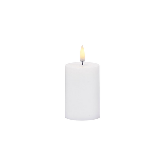 White Pillar Battery Candle
