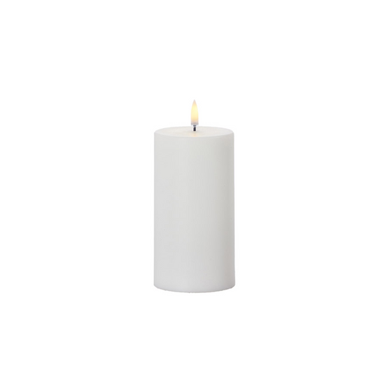 White Pillar Battery Candle