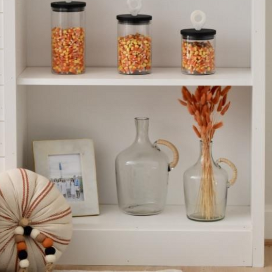 Glass Jug w/ Wicker Handle