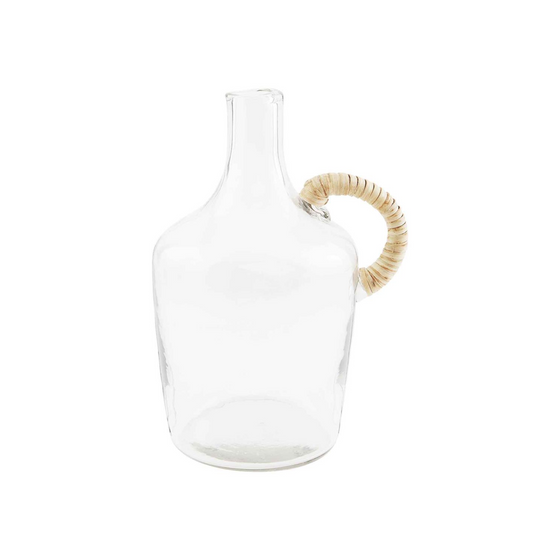 Glass Jug w/ Wicker Handle