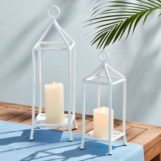 White Bamboo Lanterns