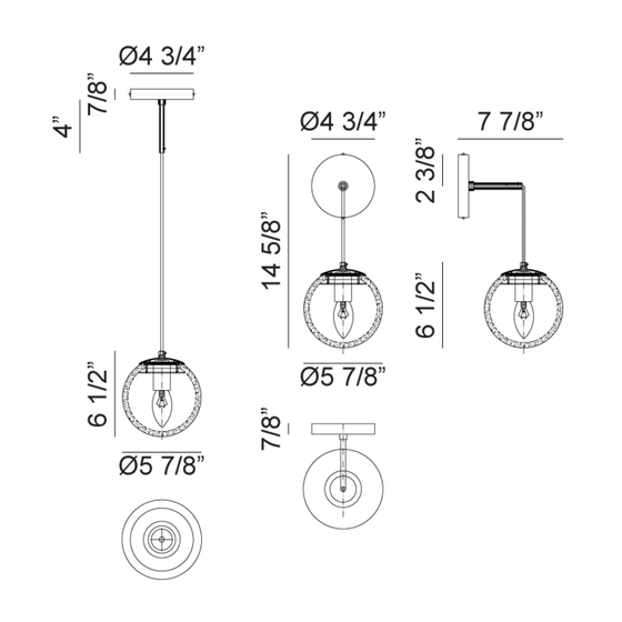 Nikini Small Pendant & Sconce