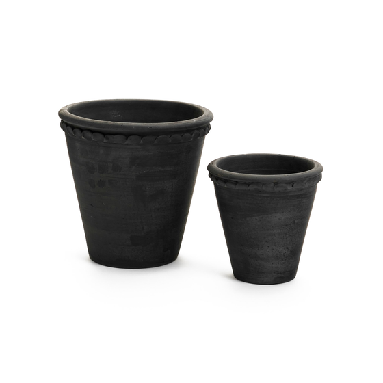 Burnt Black Terracotta Planter