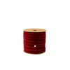 Narrow Velvet Ribbon on Spool - Crimson