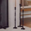Black Nova Forged Tall Candlestick - Large