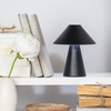 Small Cone Shade LED Lamp - Black 6"H