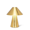 Small Cone Shade LED Lamp - Gold 6"H