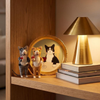 Small Cone Shade LED Lamp - Gold 6"H