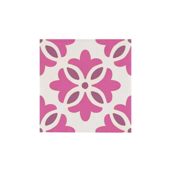 Ceramic Tray & Napkins - Moroccan Tile