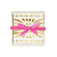  Ceramic Tray & Napkins - Moroccan Gold