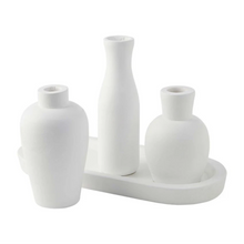  White Vase Tray Set