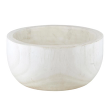  Large Wood Bowl - White