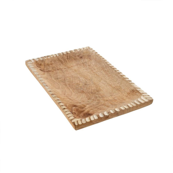Grove Rectangular Wood Tray