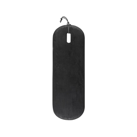Textured Wood Oval Board - Black