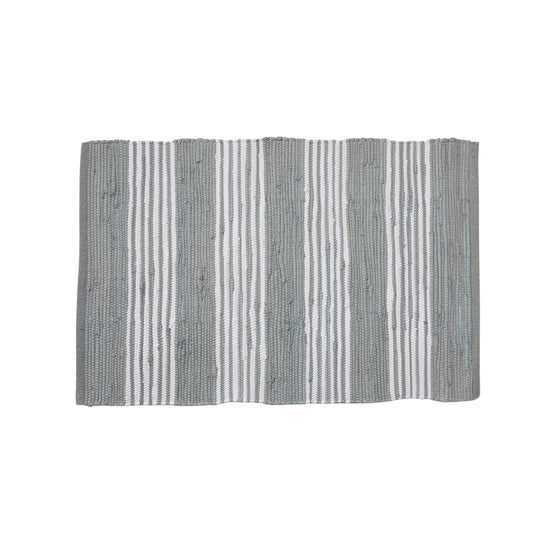 Cove Chindi Stripe Rug - Blue